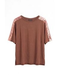 James Lakeland - Paillettes Blouse Bronze - Lyst