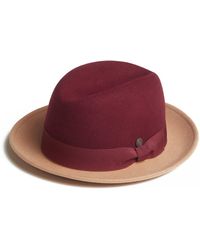 Dasmarca Hats - Gangstar Burgundy Camel Felt Hat - Lyst