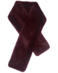 Miss Circle New York - Jazmin Burgundy Multi-Wear Faux Fur Scarf - Lyst