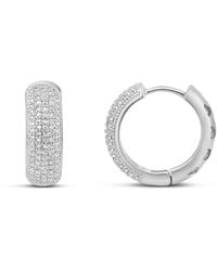 SHYMI - Thick Dome Pave Hoops - Lyst