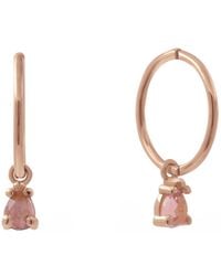 Lee Renee - Tourmaline Clicker Hoop Earrings - Lyst