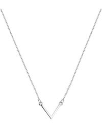 Spero London - Sterling Essential V Wishbone Necklace - Lyst