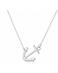 Spero London - Sterling Anchor Seawoman Necklace - Lyst