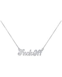 True Rocks - Fuck Off Statement Necklace Sterling - Lyst