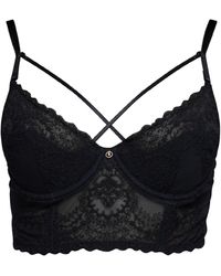 BonBon Lingerie - Mara Wide Lace Underwired Bra - Lyst