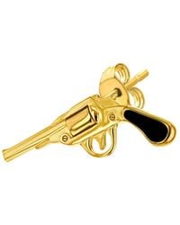 True Rocks - 18Kt-Plated Retro Pistol Stud - Lyst