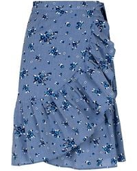 Conquista - Floral Wrap Ruffle Skirt - Lyst