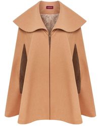 Mandragora - Wool Cape Sorte Caramel - Lyst