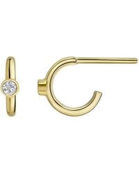 Tory Long - Sapphire Huggie Hoops - Lyst