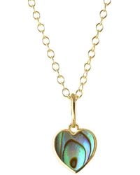 Kris Nations - Abalone Heart Charm Necklace - Lyst