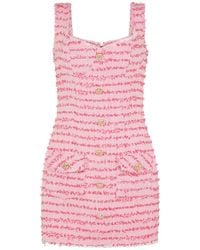 Sour Figs - Tweed Frayed Trim Mini Dress - Lyst