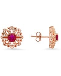 Kylie Harper - Ruby Floral Stud Earrings - Lyst