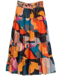 Niza - Embroidered Ruffled Skirt Naima - Lyst