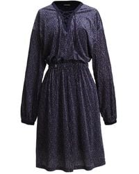 Smart and Joy - Lacing On V-Neck Velvet Tunic Dress With Liberty Print - Lyst