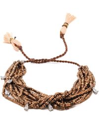 Ebru Jewelry - Hematite Stone & Diamond Multi Strand Adjustable Bracelet - Lyst