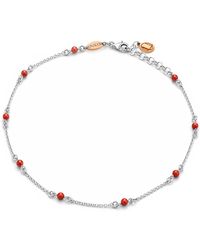Unaloe - Sterling Mediterranean Coral Necklace – Natural Coral Pendant Elegant Minimal Jewelry - Lyst