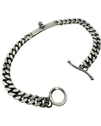 Tg-Jewellery by Tamara Gervasio - Skull Plate Bracelet – Sterling, Handmade Curb Chain, T-Bar Clasp - Lyst