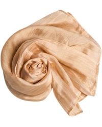 Silk and Bears - Champagne Silk Scarf – Hand-Dyed Mulberry Silk Shawl, Wedding & Bridesmaid Wrap - Lyst