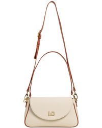 Laura Olaru - Neutrals Leyla Cream Leather Bag With Camel Straps - Lyst