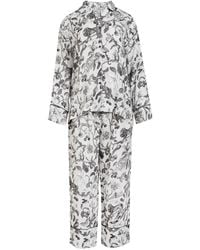Fable England - Tree Of Life Monochrome Long Pyjamas - Lyst
