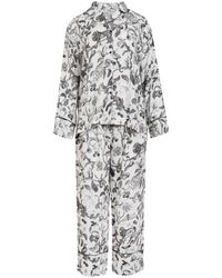 Fable England - Tree Of Life Monochrome Long Pyjamas - Lyst