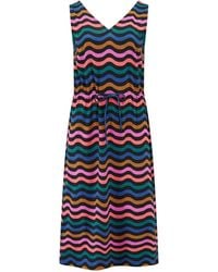 Sugarhill - Gilly Jersey Midi Dress, Multi, Wavy Chevron - Lyst