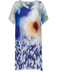 DHARA SHETH DUBAI - Ciel & Sand Sheer Short Kaftan Dress - Lyst