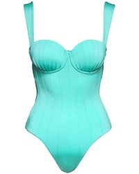 Noire Swimwear - Turquoise Coquillage Balconette One Piece - Lyst