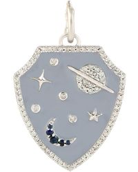 Artisan - 14K Sapphire, Enamel & Diamond Space Pendant - Lyst