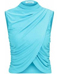 Maan Istanbul - Turtleneck Mint Crop Top - Lyst