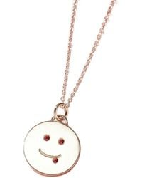 Posh Totty Designs - Sterling Yum Face Face Ruby Pendant Necklace - Lyst