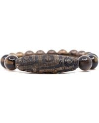 Shar Oke - Smoky Quartz & Tibetan Agate Bracelet - Lyst