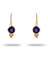 Ebru Jewelry - Watch Over Me Evil Eye Drop Earrings - Lyst