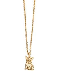 Posh Totty Designs - Plated French Bulldog Dinky Charm Necklace - Lyst