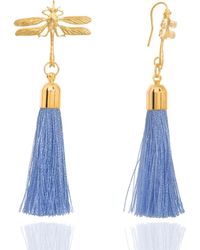 C.J.M - Dragonfly Tassel Earrings - Lyst