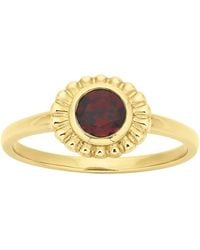 Zoe & Morgan - Odette Ring With Garnet - Lyst