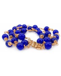Rejected Hearts Club - Azule Socialite Glass Beaded Bracelet With Magnetic Clasp - Lyst