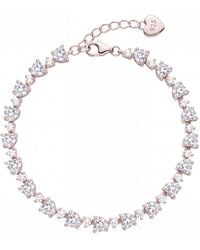 LÁTELITA London - Asscher Cut Heart Tennis Bracelet Moissanite - Lyst
