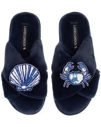Laines London - Classic Laines Slippers With Mediterranean Shell & Crab Brooches - Lyst