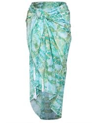Sophia Alexia - Aqua Pebbles Cotton Sarong - Lyst