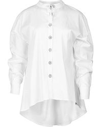 Conquista - Blouse With Mandarin Collar - Lyst