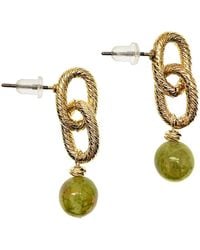 Farra - Opal Dangle Modern Earrings - Lyst