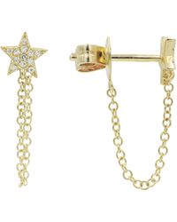 KAMARIA - Star Chain Diamond Stud Earrings - Lyst