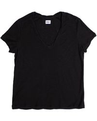 Vænn - Slub Deep V Tee - Lyst
