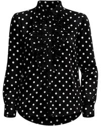 Tantra Spain Sl - Polka Dot Blouse With Ruffles On The Chest - Lyst