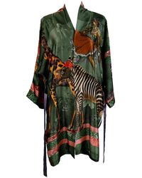 Myrtle & Mary - Olive Silk Kimono - Lyst