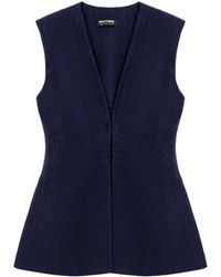 Nocturne - Padded V-Neck Vest - Lyst