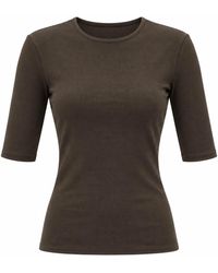 Elamins - Three Quarter Sleeve Top - Lyst
