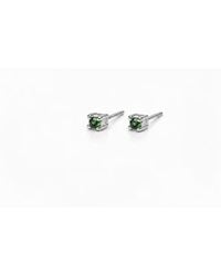 The Jewellery Store London - Emerald Quartz Tiny Studs - Lyst