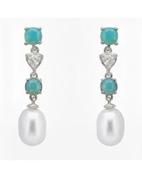 LÁTELITA London - Pearl Whisper Drop Earrings Paraiba Tourmaline - Lyst